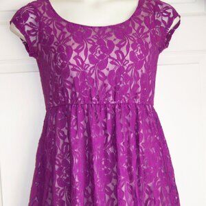 xhilaration fuchsia lace lined dress
